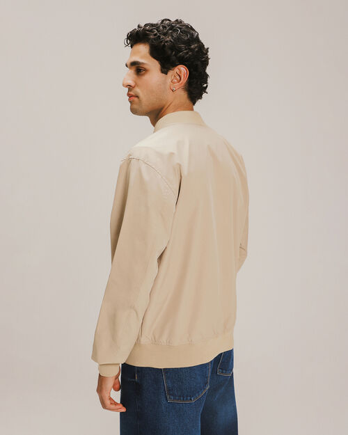 Chamarra Bomber Beige